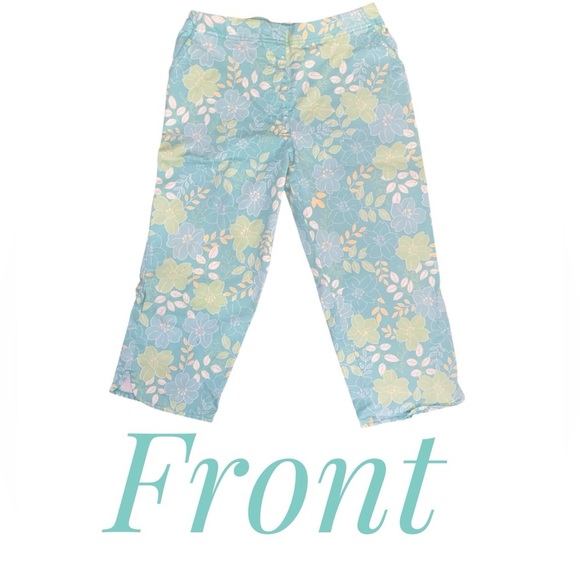 Duck Head Capri Pants in Mint Green, Pale Yellow and White Size 12M - Picture 1 of 5
